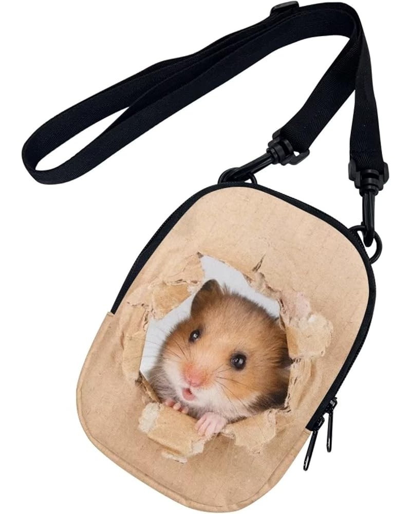 Women Men Small Crossbody Purse Bags for Travelling,Sports,Hiking,Workout Hamster Guinea Pig $10.99 Crossbody Bags