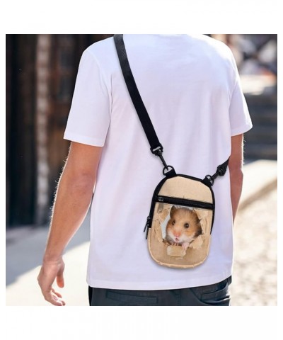 Women Men Small Crossbody Purse Bags for Travelling,Sports,Hiking,Workout Hamster Guinea Pig $10.99 Crossbody Bags