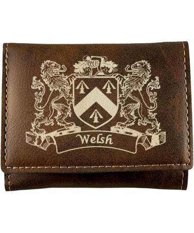 Welsh Irish Coat of Arms Rustic Leather Wallet $12.88 Wallets