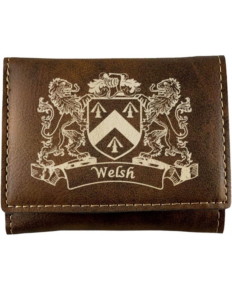 Welsh Irish Coat of Arms Rustic Leather Wallet $12.88 Wallets