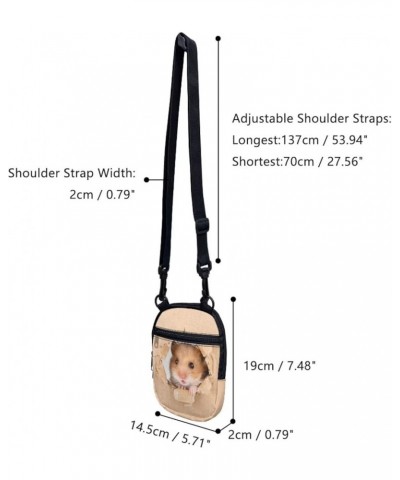 Women Men Small Crossbody Purse Bags for Travelling,Sports,Hiking,Workout Hamster Guinea Pig $10.99 Crossbody Bags