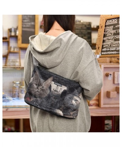 Cute Cat Behind Broken Wall Women's Bag, Crossbody Bookbag for Women, Womens Outdoor Bag Two Cats in the Driver Seat $11.74 S...