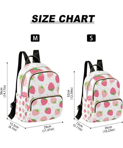 Strawberry Pink Backpack for Women Shoulder Bag Lightweight Mini Backpack Casual Daypack Back Pack Mini(10.23'' x 5.11'' x 12...