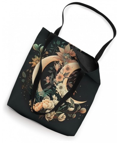 Floral Moon Phase flower crescent moon cool eclipse moon Tote Bag $9.69 Totes