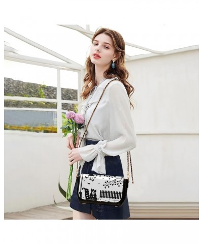 Crossbody Bags for Women Trendy Women's Black Shoulder Bag Small PU Leather Flap Cross Body Bag Handbags Pattern25 $18.85 Cro...