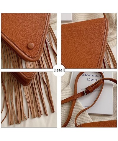 Small Crossbody Purse for Women Hobo Bag Fringe Boho Purse Cell Phone Purse Tassel Shoulder Bag with Adjustable Strap Brown $...