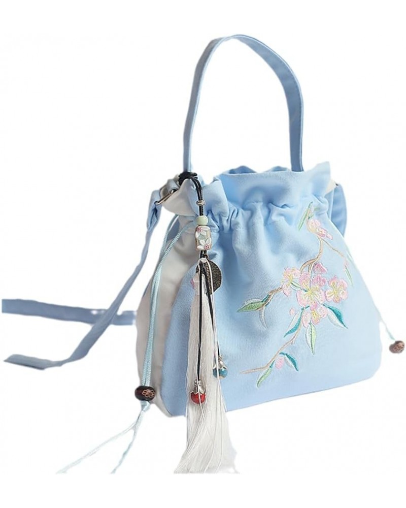 Antique Women's Embroidered Shoulder Bag Flower Bunch Mouth Tassel Hanfu Handbag Bags 5 $29.02 Clutches