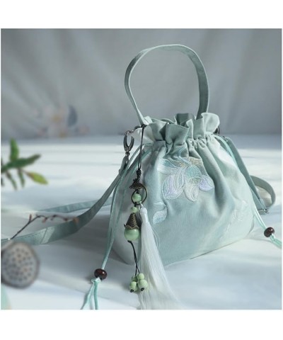 Antique Women's Embroidered Shoulder Bag Flower Bunch Mouth Tassel Hanfu Handbag Bags 5 $29.02 Clutches