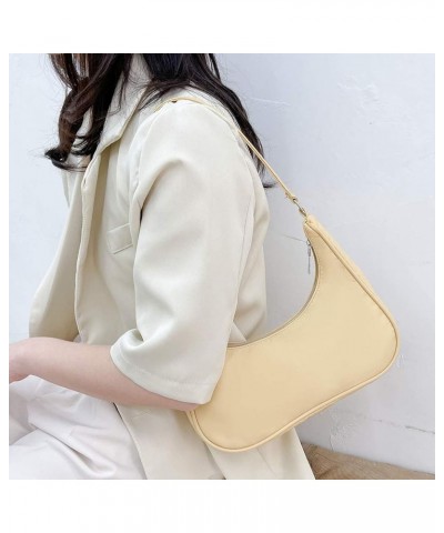 Fashion Women Pure Color Shoulder Underarm Hobos Bags Top-handle Handbag Yellow $15.60 Totes