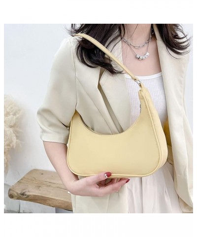 Fashion Women Pure Color Shoulder Underarm Hobos Bags Top-handle Handbag Yellow $15.60 Totes