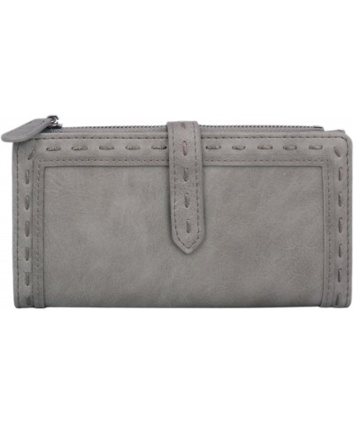 Day of Saturn® Fashion Style Antique PU Leather Purse Purse grey $12.97 Wallets