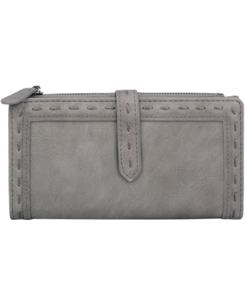 Day of Saturn® Fashion Style Antique PU Leather Purse Purse grey $12.97 Wallets