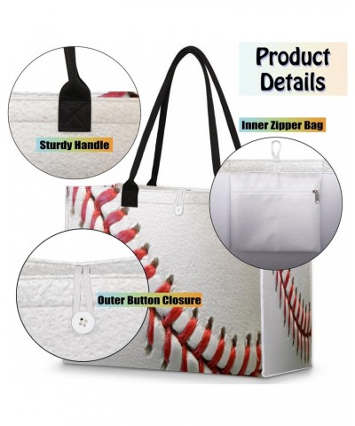 Sport Ball Baseball Texture Large Tote Bag Shoulder Bag For Women Teachers Nurses Work Shopping Travel Handbag Purse $11.57 T...