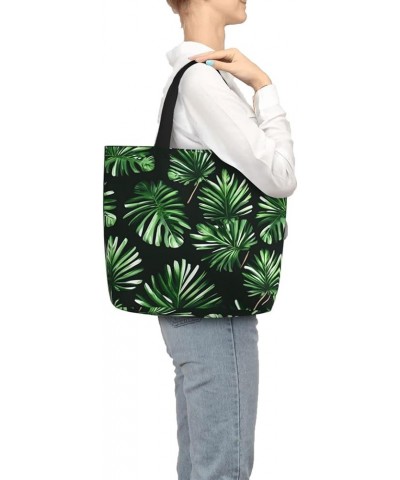 Ice Hockey Pattern Print Stylish Canvas Tote Bag,Casual Tote'S Handbag Big Capacity Shoulder Bag, For Shopping, Work Green Le...