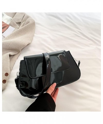 Women Handbag Fashion Item Women Shoulder Phone Bag Decorate Bright Surface Black $9.49 Shoulder Bags