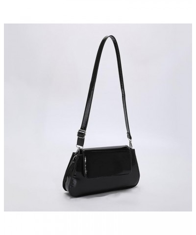 Women Handbag Fashion Item Women Shoulder Phone Bag Decorate Bright Surface Black $9.49 Shoulder Bags