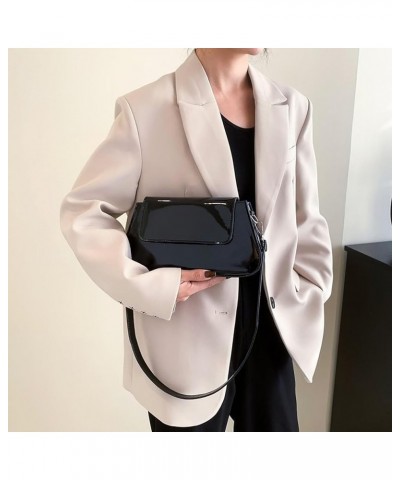 Women Handbag Fashion Item Women Shoulder Phone Bag Decorate Bright Surface Black $9.49 Shoulder Bags