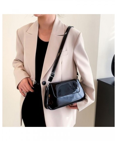 Women Handbag Fashion Item Women Shoulder Phone Bag Decorate Bright Surface Black $9.49 Shoulder Bags