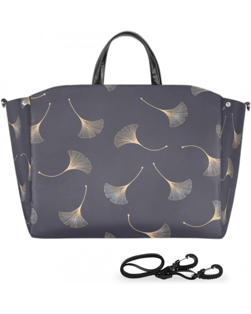 Abstract Leaf Art Large Tote Bag for Women Travel Should Bag Big Oversized Totes Waterproof Crossbody Tote Bag with Adjustabl...