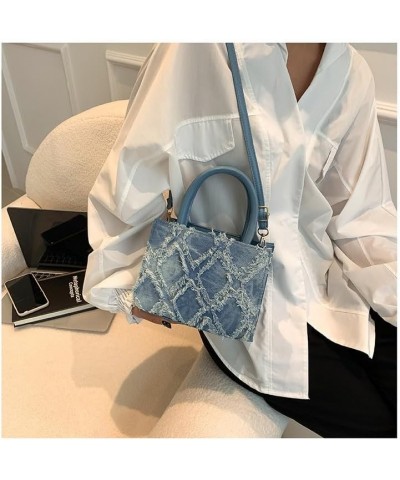 Denim Shoulder Bag Denim Purses and Handbags for Women Jean Bag Y2k Purse Small Denim Purse Jeans Bag Blue $14.81 Shoulder Bags