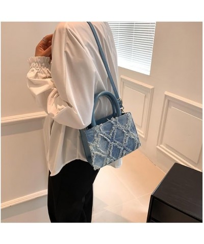 Denim Shoulder Bag Denim Purses and Handbags for Women Jean Bag Y2k Purse Small Denim Purse Jeans Bag Blue $14.81 Shoulder Bags