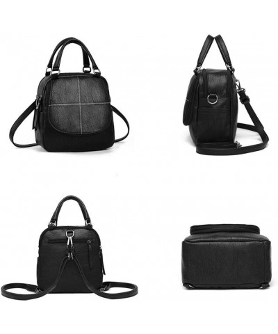 Handbags for Women Small Crossbody Bags PU Leather Backpack for Girl Black 01 $15.51 Crossbody Bags