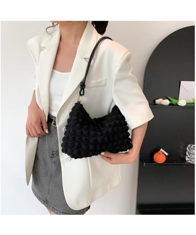 Puffer Bag,Cute Puffer Tote Bag - Lightweight, Puffy&Quilted Shoulder Bag for Women Stylish Crossbody Purse Black $11.39 Totes