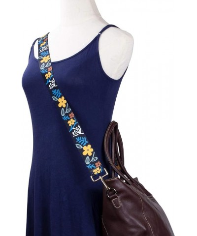 Crossbody Strap for Purses Replacement Adjustable Guitar Multicolor Style Handbag Straps Flower Y $8.54 Crossbody Bags