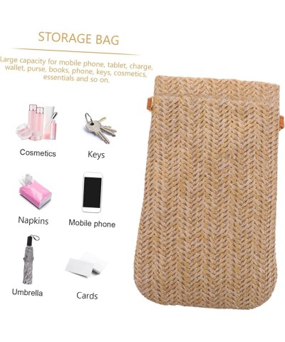 Coin Purse Vacation Bag Straw Crossbody Bags for Women Woven Bag Cellphone Bags for Women Summer Purse As Shown 2 $9.51 Totes