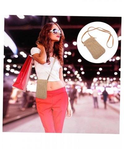 Coin Purse Vacation Bag Straw Crossbody Bags for Women Woven Bag Cellphone Bags for Women Summer Purse As Shown 2 $9.51 Totes