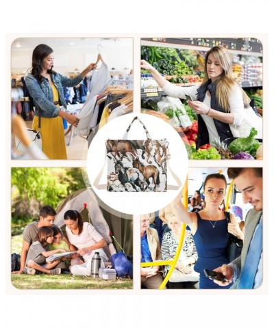 Horse Run Corduroy Tote Bag Cross Body Bag for Women Casual with Magnetic Clasp $17.59 Totes