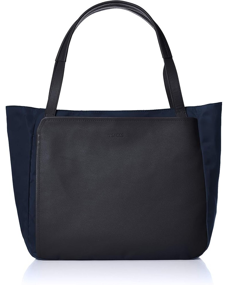 Nylon x Leather Square Tote Bag M Size Y91-05-02 Darknavy $51.46 Totes