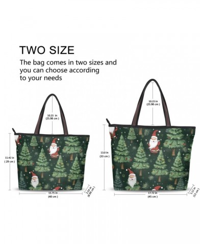 Women Tote Bags Christmas Tree Santa Claus Top Handle Satchel Handbags Shoulder Bag for Shopping 20848381 $11.96 Satchels