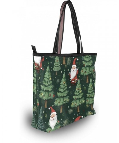 Women Tote Bags Christmas Tree Santa Claus Top Handle Satchel Handbags Shoulder Bag for Shopping 20848381 $11.96 Satchels