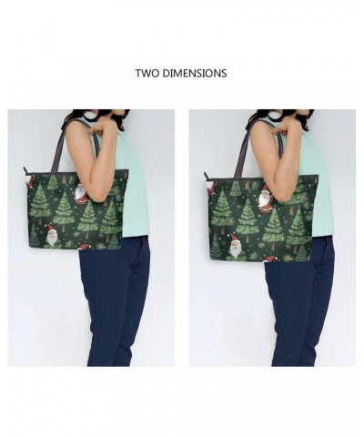 Women Tote Bags Christmas Tree Santa Claus Top Handle Satchel Handbags Shoulder Bag for Shopping 20848381 $11.96 Satchels