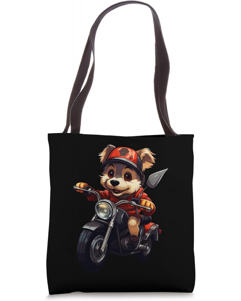 Puppy Motorcyclist / Motorcycle Puppy Tote Bag $11.67 Totes