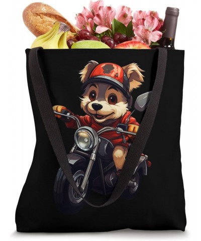 Puppy Motorcyclist / Motorcycle Puppy Tote Bag $11.67 Totes