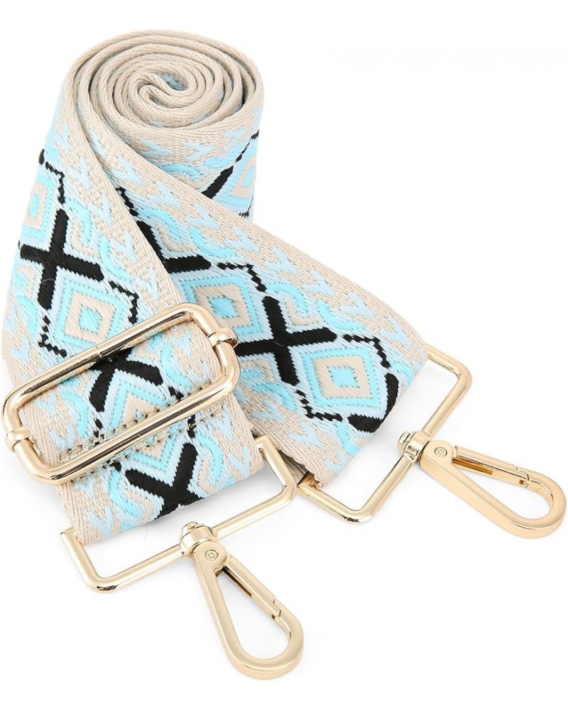 Purse Straps Replacement Crossbody - Adjustable Bag Strap for Purses, Wide Shoulder Strap for Women Guitar Purses Blue Cross ...