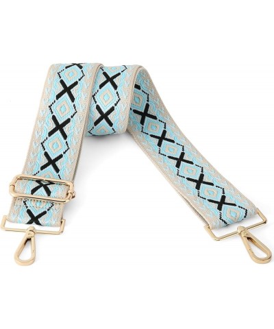 Purse Straps Replacement Crossbody - Adjustable Bag Strap for Purses, Wide Shoulder Strap for Women Guitar Purses Blue Cross ...