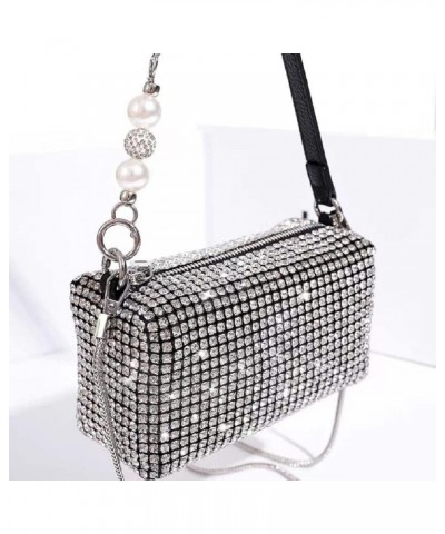 Women Clutch Evening Purses Black - and White Zebra Pattern Wristlet Hobo Bag Crossbody Bag with Chain Strap for Party Silver...