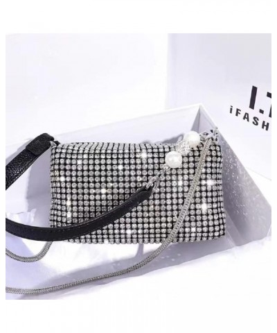 Women Clutch Evening Purses Black - and White Zebra Pattern Wristlet Hobo Bag Crossbody Bag with Chain Strap for Party Silver...