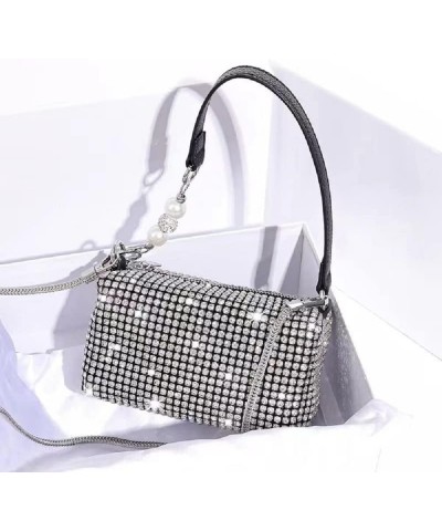 Women Clutch Evening Purses Black - and White Zebra Pattern Wristlet Hobo Bag Crossbody Bag with Chain Strap for Party Silver...