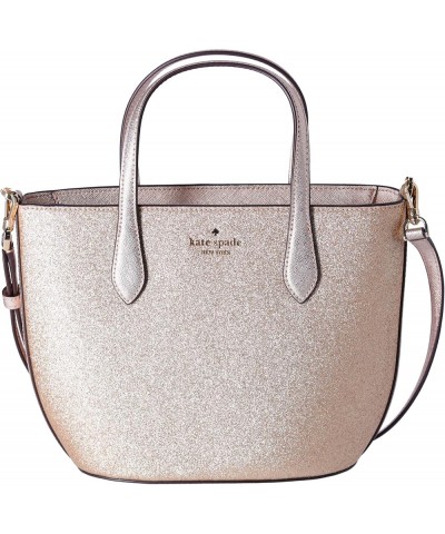 Glitter Glimmer Small Zip Satchel Crossbody Bag Holiday Gold $47.46 Satchels