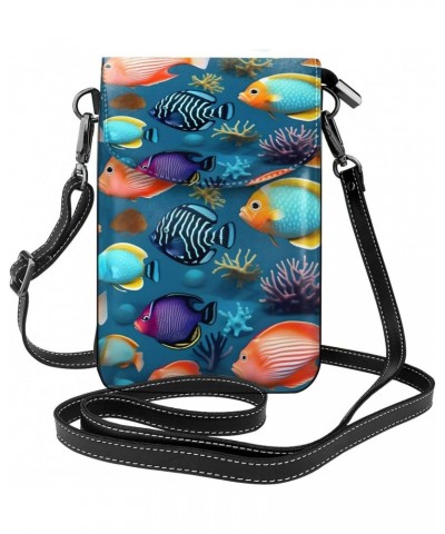 Submarine Reef Fish Crossbody, Zippered Cell Phone Wallet With Card Slot, Removable Shoulder Strap, 7.6 X 4.9 Inches $13.78 C...