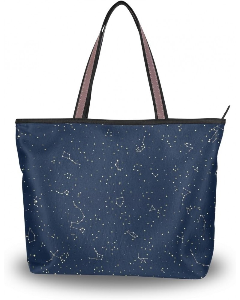 My Daily Women Tote Shoulder Bag Abstract Constellations Handbag $15.92 Shoulder Bags