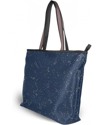 My Daily Women Tote Shoulder Bag Abstract Constellations Handbag $15.92 Shoulder Bags