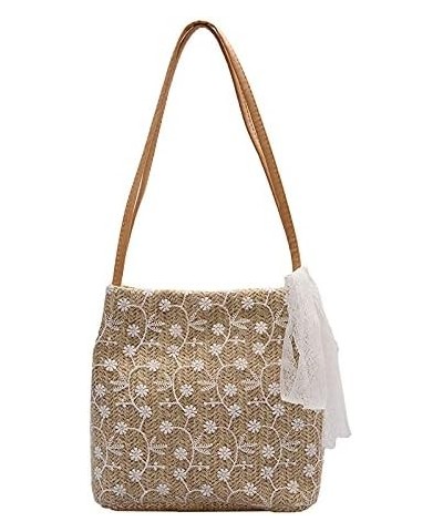 Bags Women Summer Rattan Bags Customized Straw Bags Shoulder Straw Bags Woven Women's Bags (Color : Khaki) Khaki $17.93 Shoul...