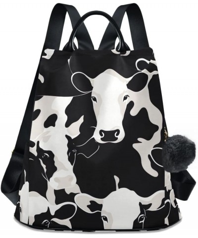 Cow Black White Pattern Backpack Purse for Women Anti-theft Fashion Travel Bag Cow Black White Pattern $18.74 Backpacks