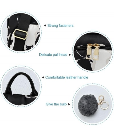 Cow Black White Pattern Backpack Purse for Women Anti-theft Fashion Travel Bag Cow Black White Pattern $18.74 Backpacks