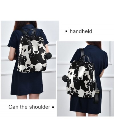 Cow Black White Pattern Backpack Purse for Women Anti-theft Fashion Travel Bag Cow Black White Pattern $18.74 Backpacks